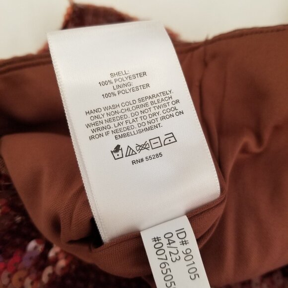 Express Burgundy Wine Sequin Pencil Cocktail Skirt * Ladies Size XL * NEW w/Tags - Picture 12 of 13